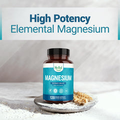 Relaxation and sleep support concept with magnesium supplement