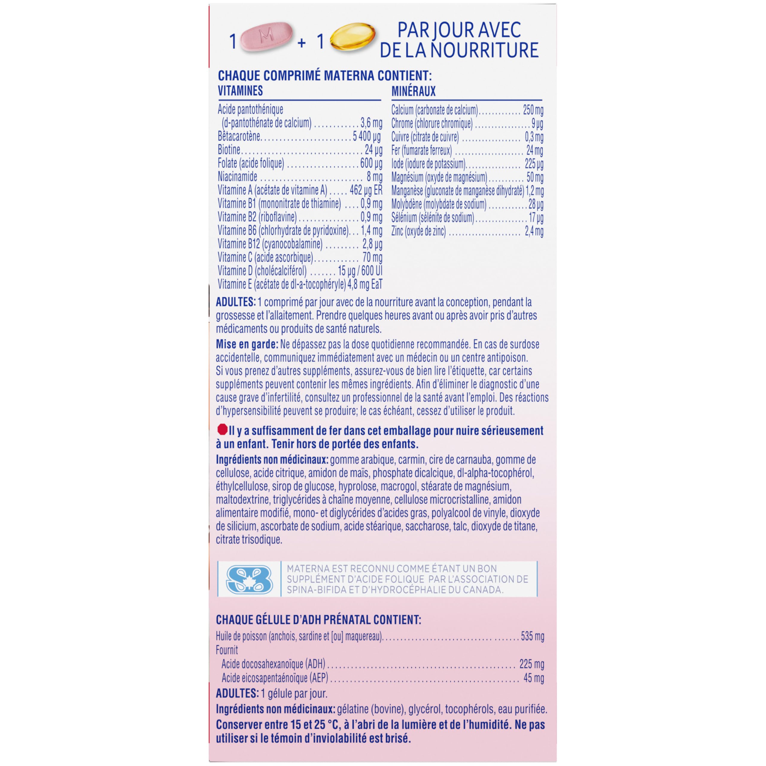 Close-up packaging and tablets of NESTLÉ Materna