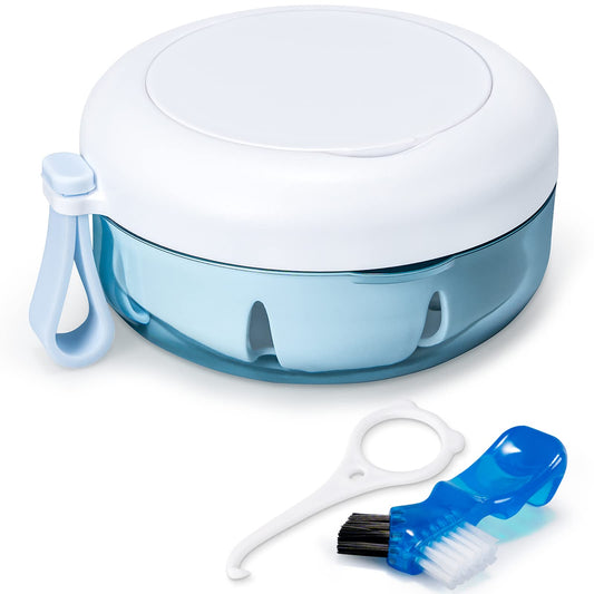 Leak-proof Netceem denture cup kit with silicone seal and travel case