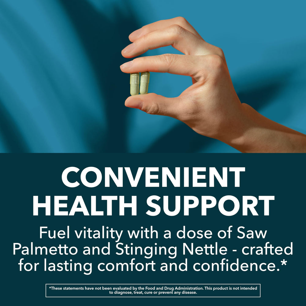 Ingredients: Saw Palmetto and Nettle Root blend
