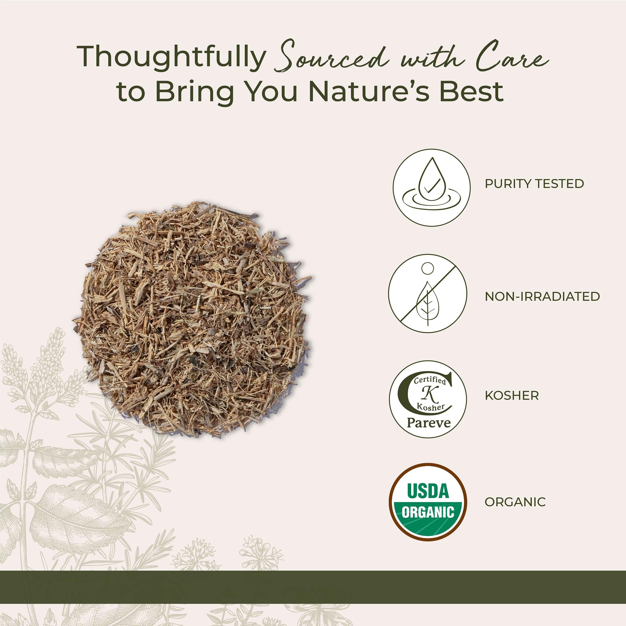 Nettle root used for herbal tea