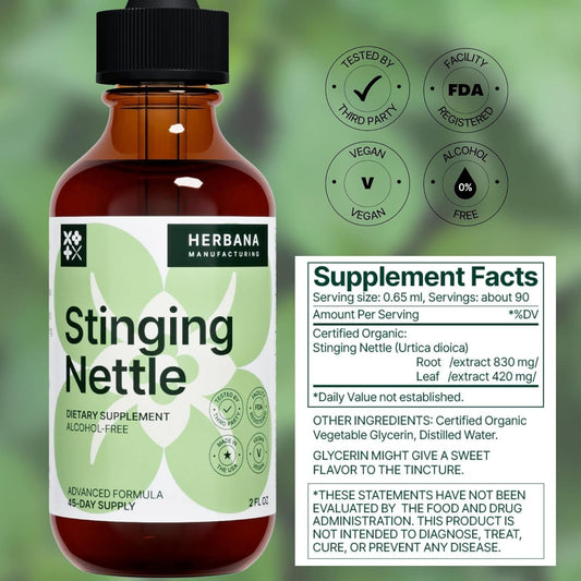 Urinary and kidney support drops featuring nettle liquid extract.