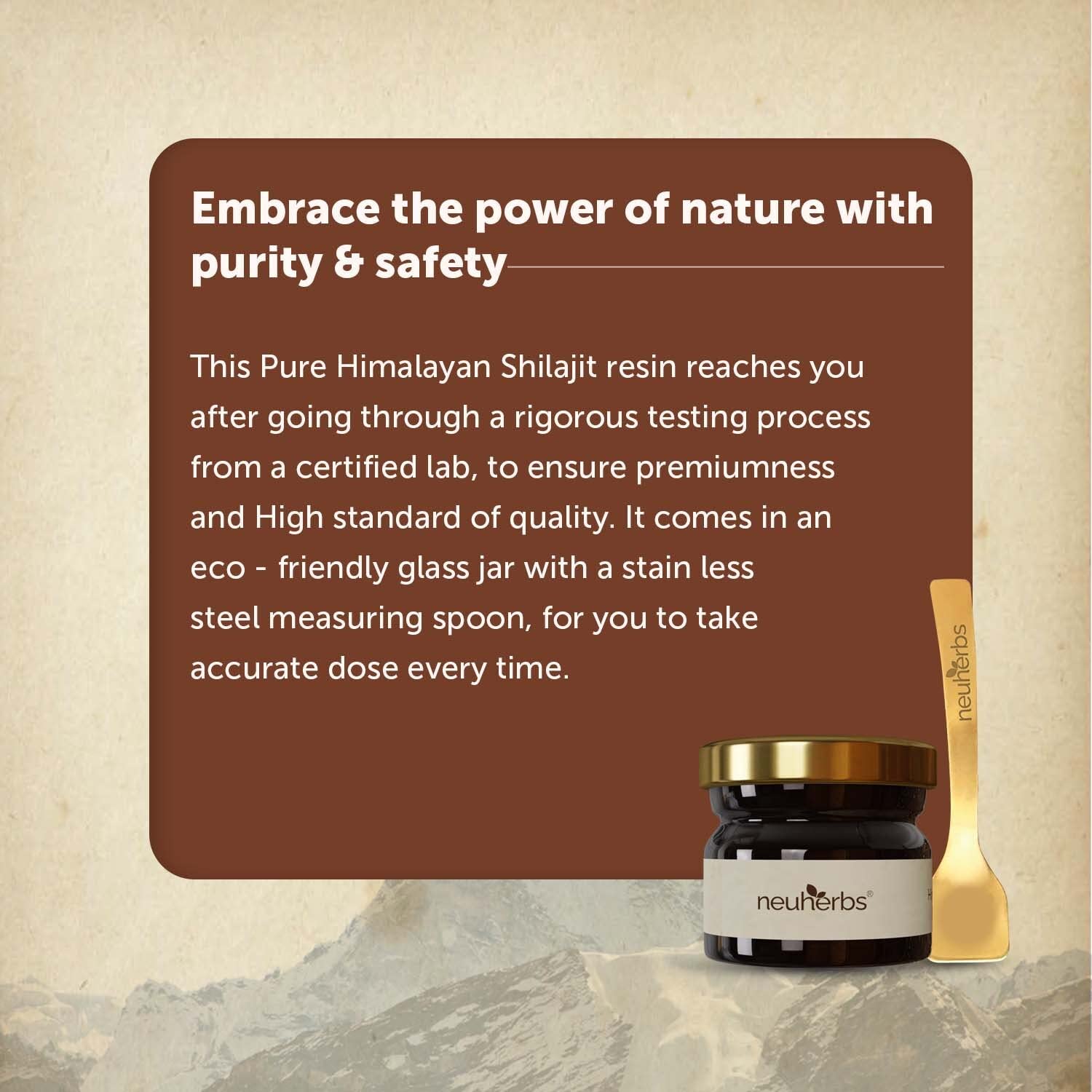 Graphic showing 75% fulvic acid content for Shilajit