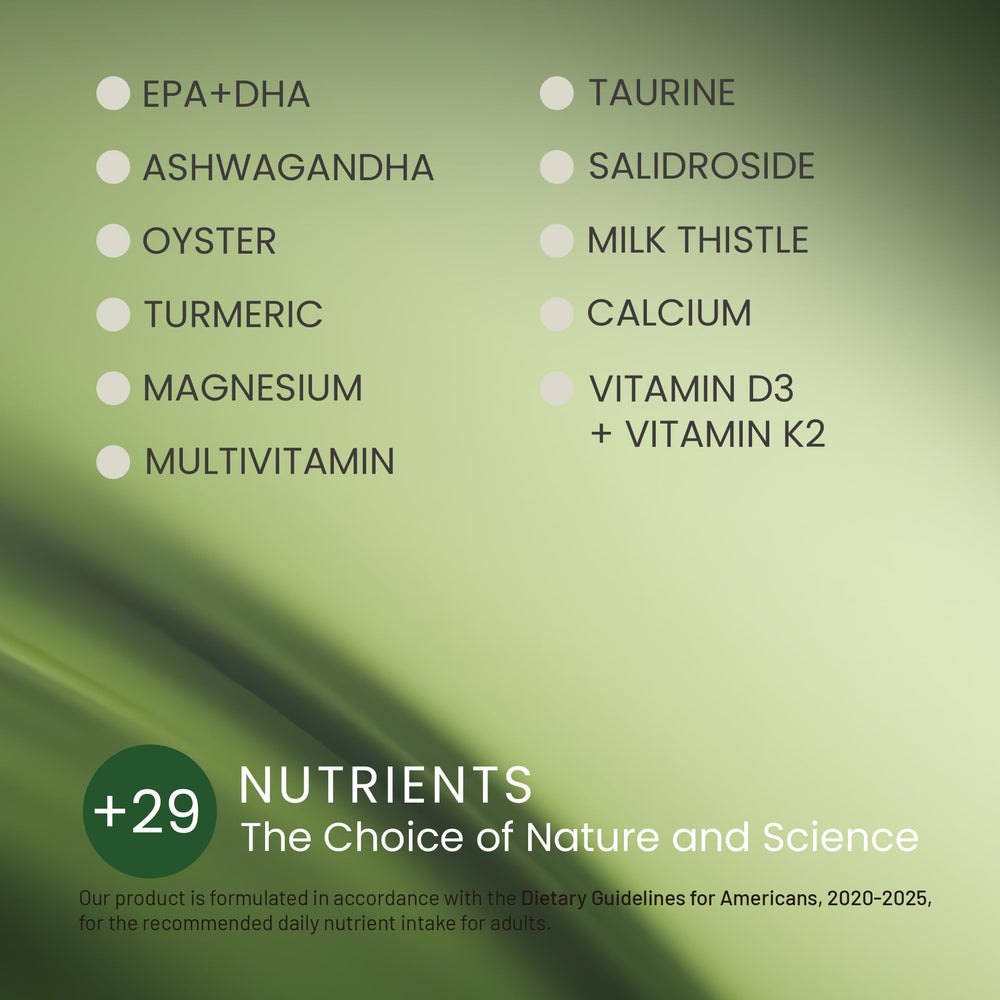 Illustration of vitamin and mineral ingredients for NEUMINA Men