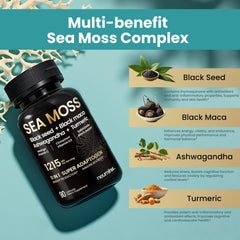 USA-made NEUMINA Sea Moss Capsules production facility and quality seal