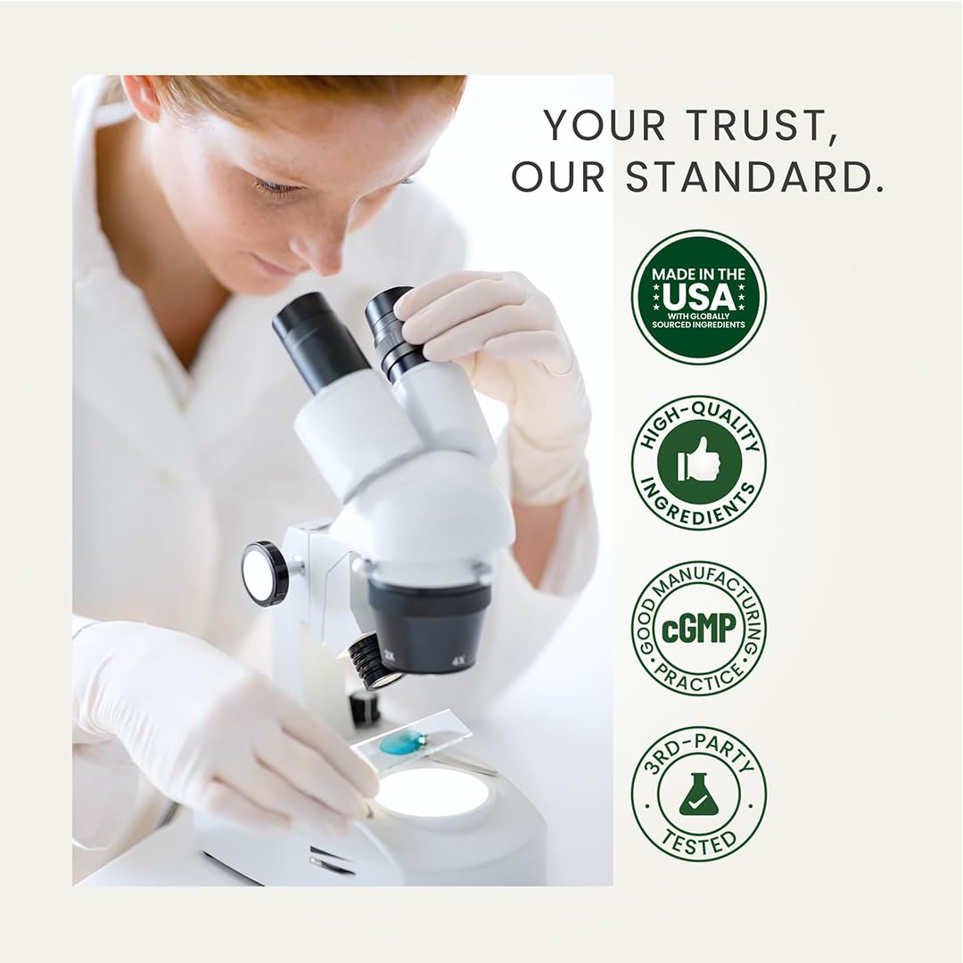 Third-party tested quality badge on label