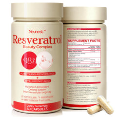 NEUNEST 98% Trans-Resveratrol bottle with label