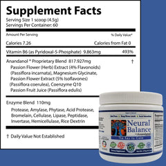 Close-up of Neural Balance Anandanol container with scoop