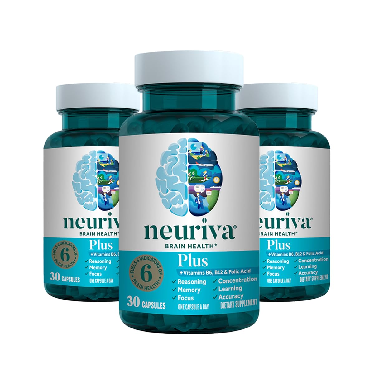 Neuriva Plus brain supplement bottle and label