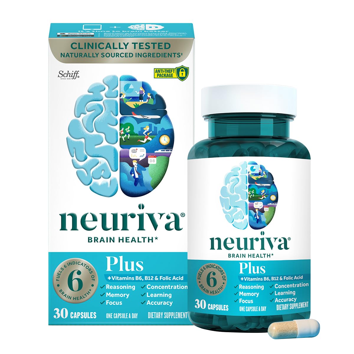 Close up of Neuriva Plus capsules