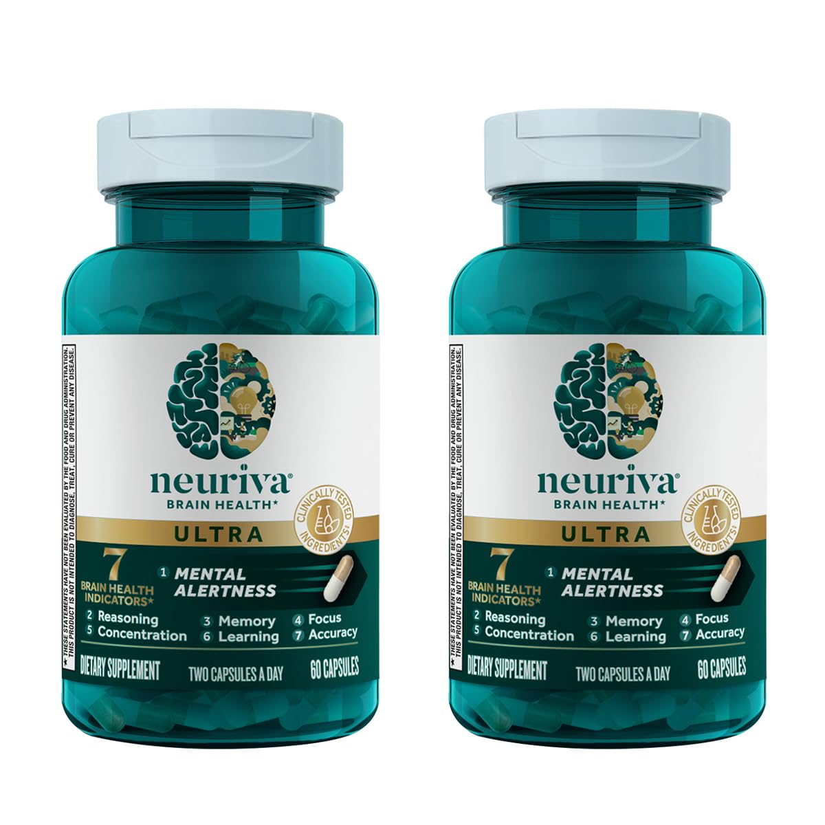 NEURIVA Ultra bottle close-up for daily brain health support