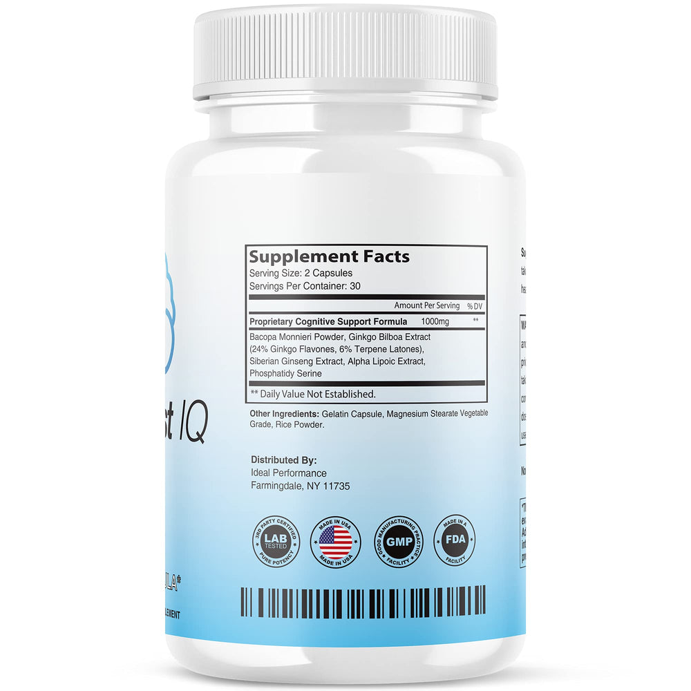 Close-up of Neuro Boost IQ brain pills bottle (Neuroboostiq)
