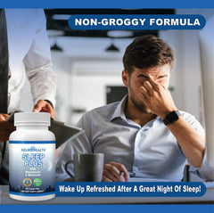 Label showing Made in USA and GMP Certified on Sleep Plus bottle