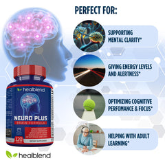 Neuro Plus bottle with capsules for product packaging