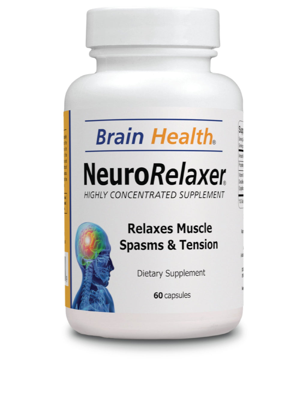 Bottle of Neuro Relaxer containing 60 tablets