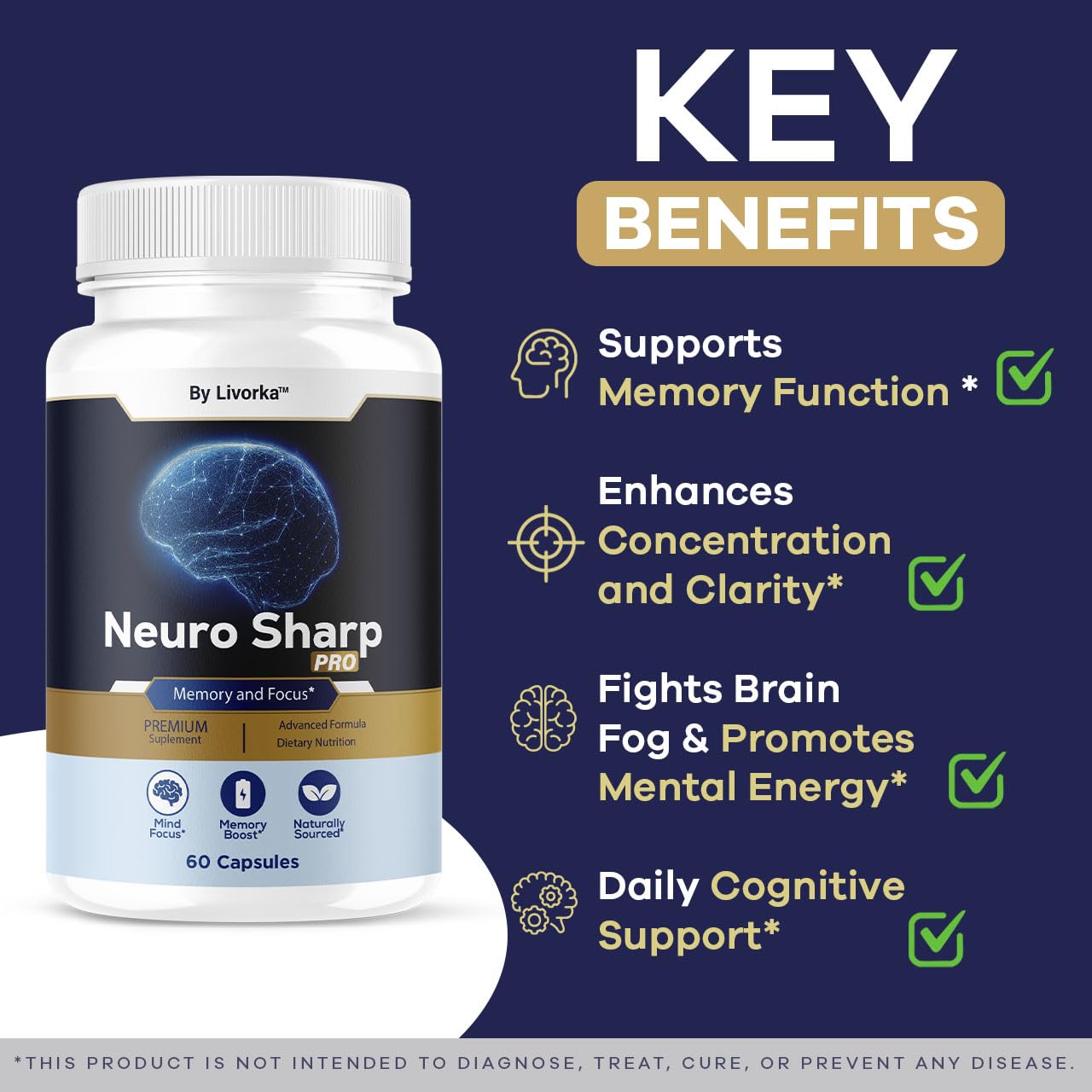 Close-up of Neuro Sharp Pro bottle label