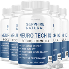 Neuro Tech IQ Brain Supplement bottle - front view (5-pack)