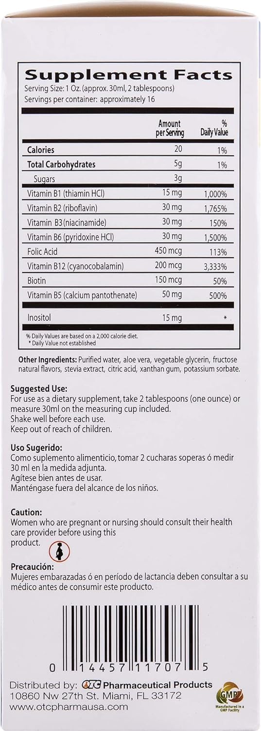 Close-up of Neurobion Vitamin B12 Complex Citrus label on bottle