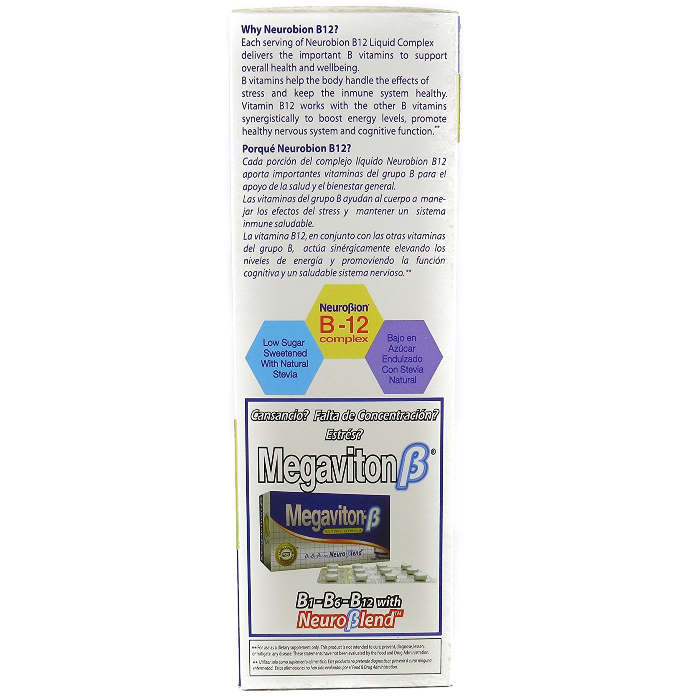 Two-pack of Neurobion B12 Liquid Complex citrus flavor 16oz bottles