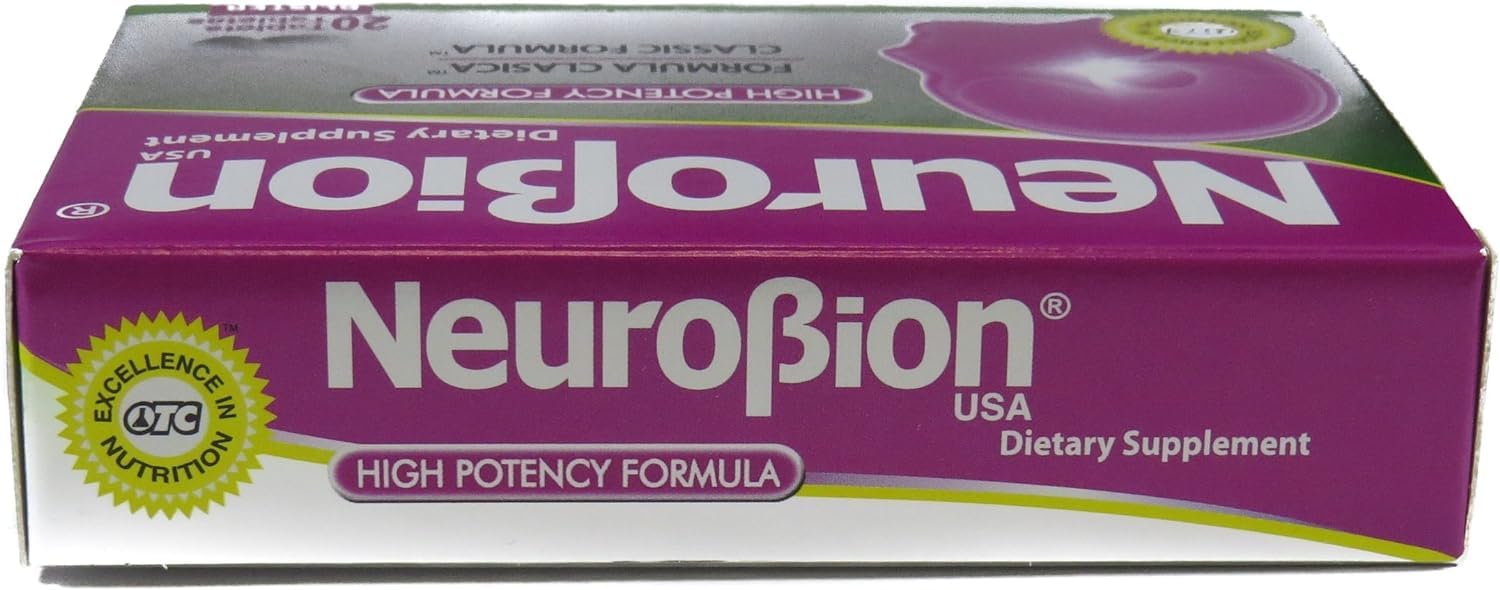 Nutrition facts label for Neurobion Classic