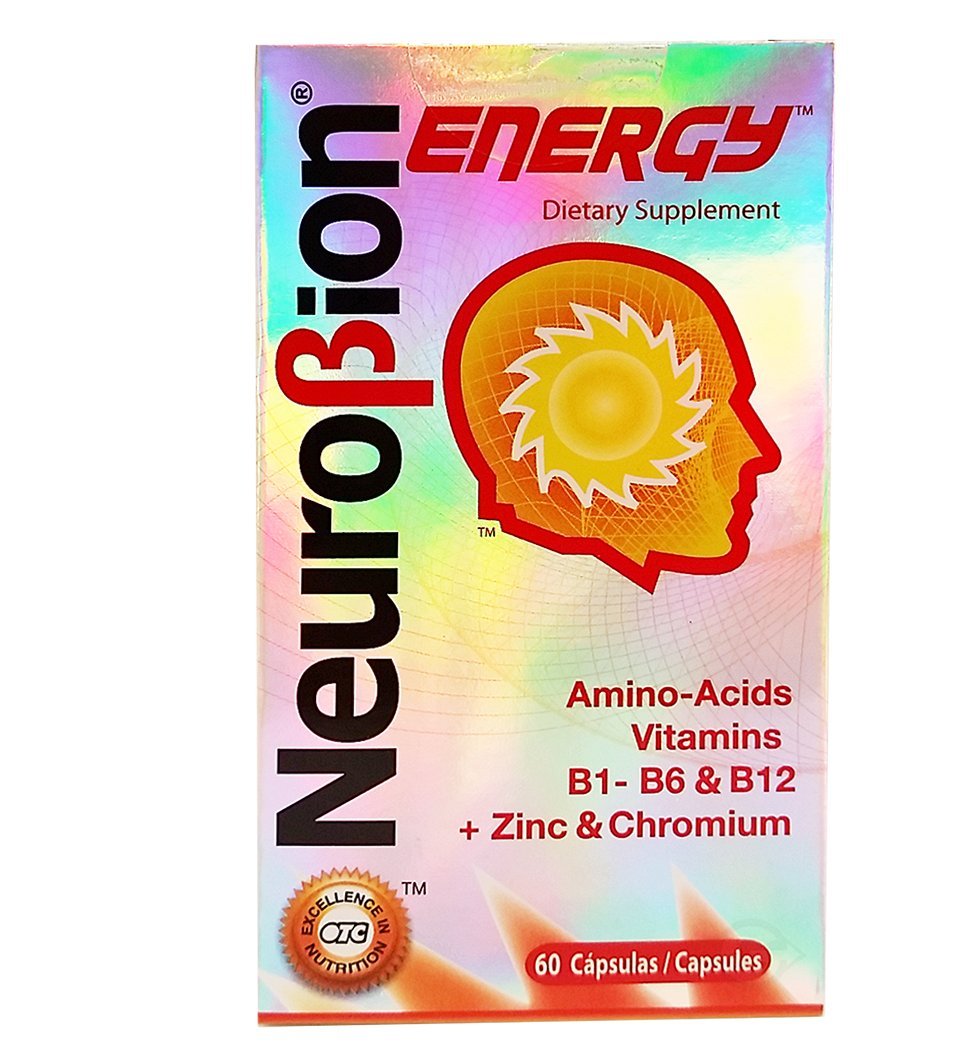 Neurobion Energy Amino Acids bottle in a 3-pack (60-count each)
