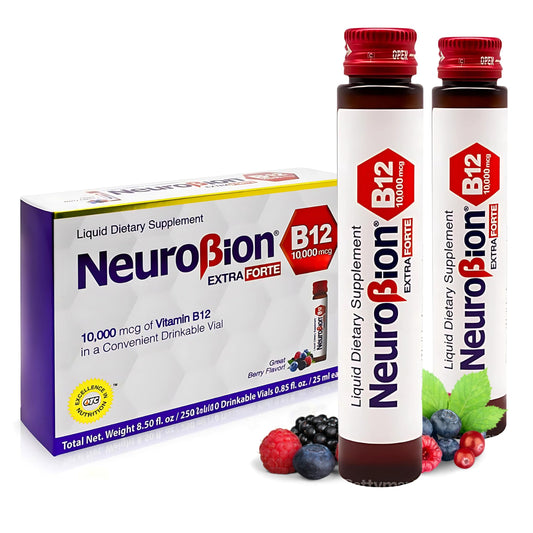 Box of Neurobion Extra Forte B12 10,000 mcg liquid vials