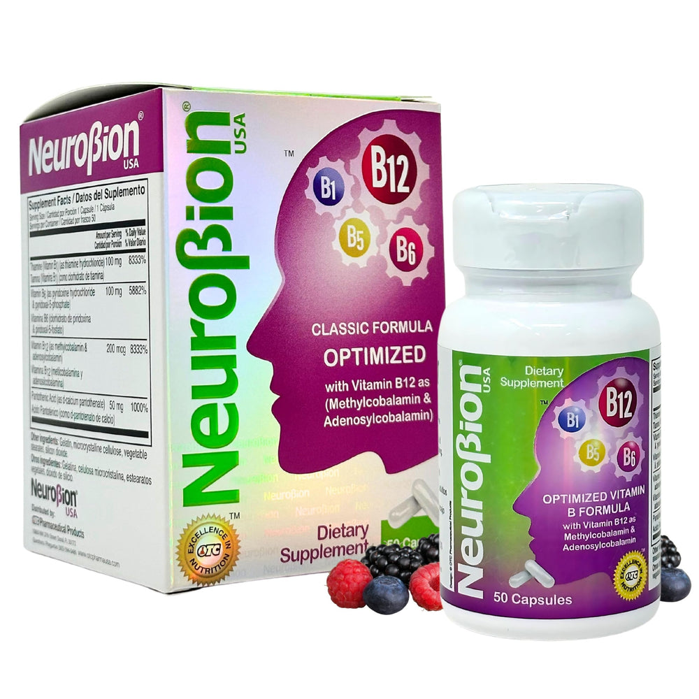 Neurobion Optimized Classic Formula bottle with capsules