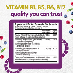 Nutrition facts panel for Neurobion Optimized Classic Formula