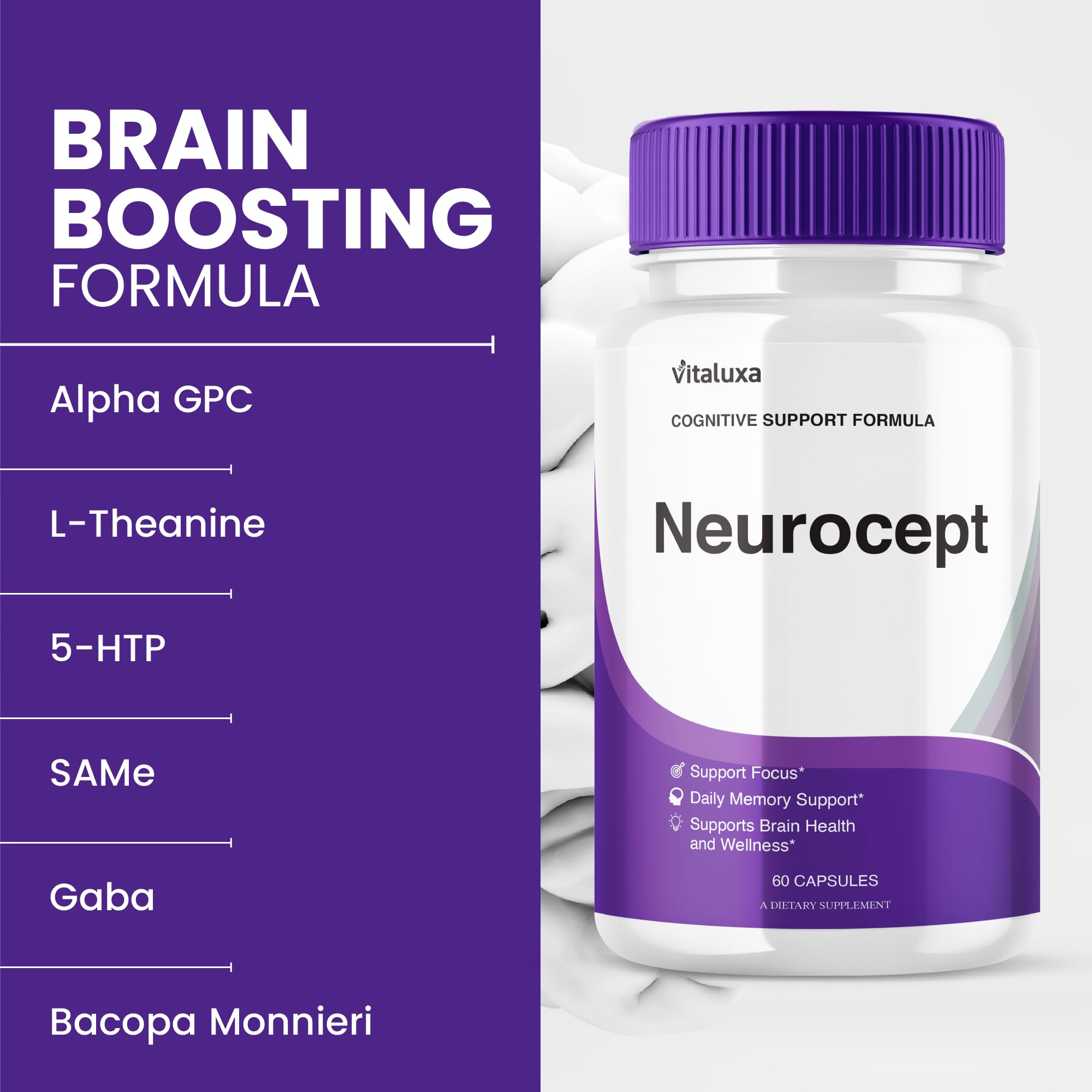 Neurocept 3-pack bottle side view