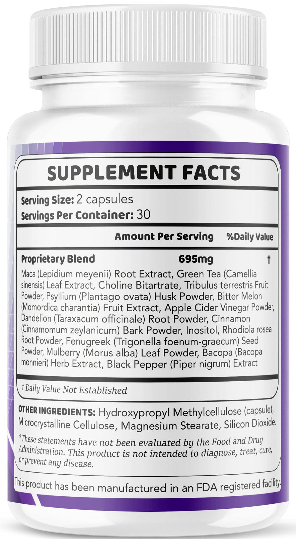 Usage scene showing two capsules daily