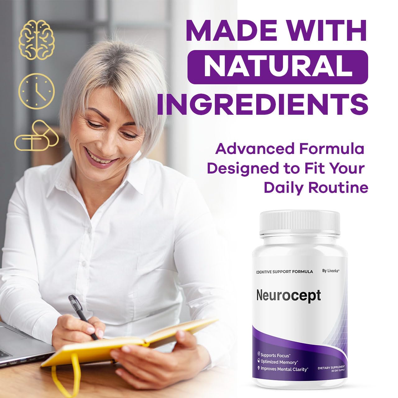 Neurocept packaging with detailed label information