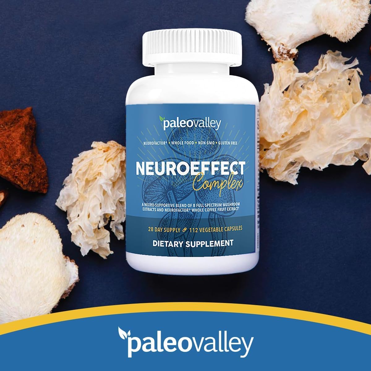 Illustration showing daily use of Paleovalley NeuroEffect for focus and energy