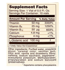 Graphic showing Neurofosfaton ingredients and vitamins