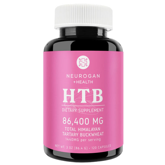 Front view of Neurogan Himalayan Tartary Buckwheat HTB capsules bottle