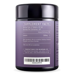 Side view of Neurogan Luteolin Tablets bottle