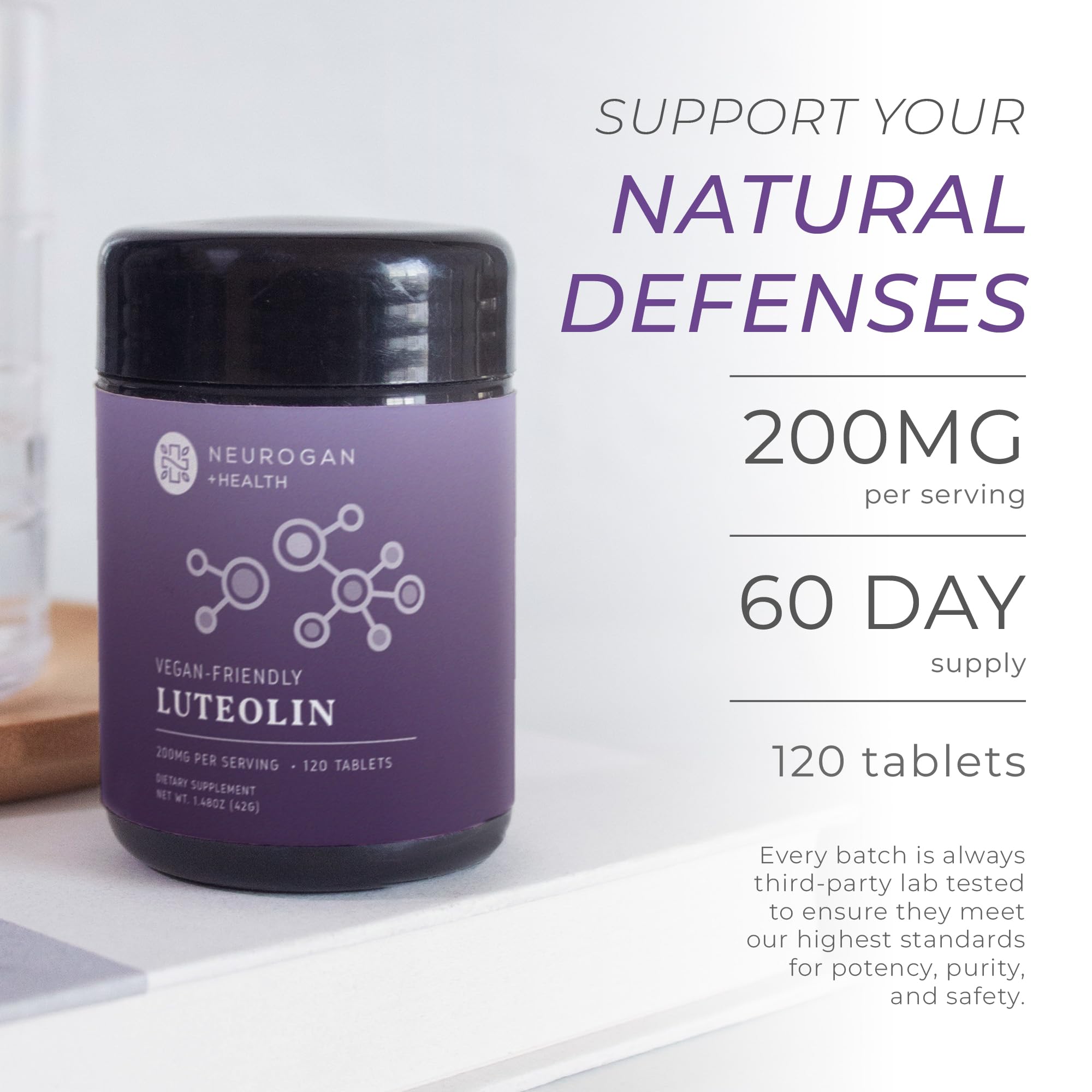 Graphic showing plant-based luteolin sources