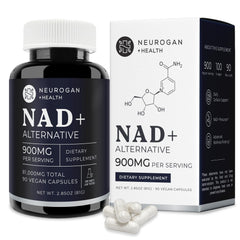Bottle of Neurogan NAD+ Alternative NADH precursor capsules with label close-up