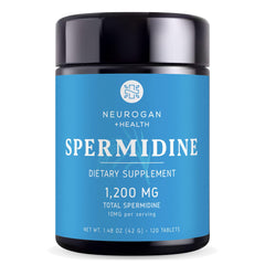 Neurogan Spermidine bottle front label with 1200mg potency