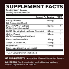 NeuroIGNITE bottle label detailing ingredients