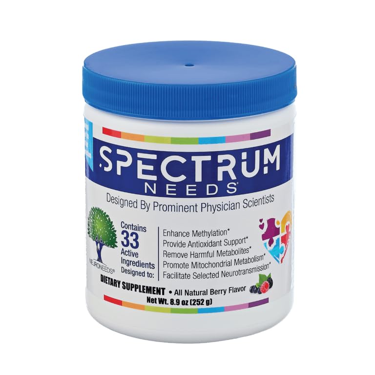 SpectrumNeeds by Neuro Needs berry-flavor bottle ready for daily wellness.