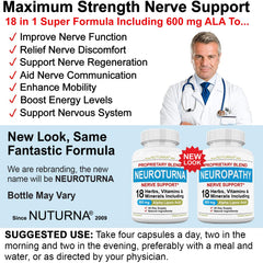 Nerves in toes and feet supported by the supplement