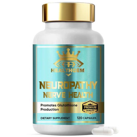 Bottle of Neuropathy Support natural nerve supplement with alpha-lipoic acid