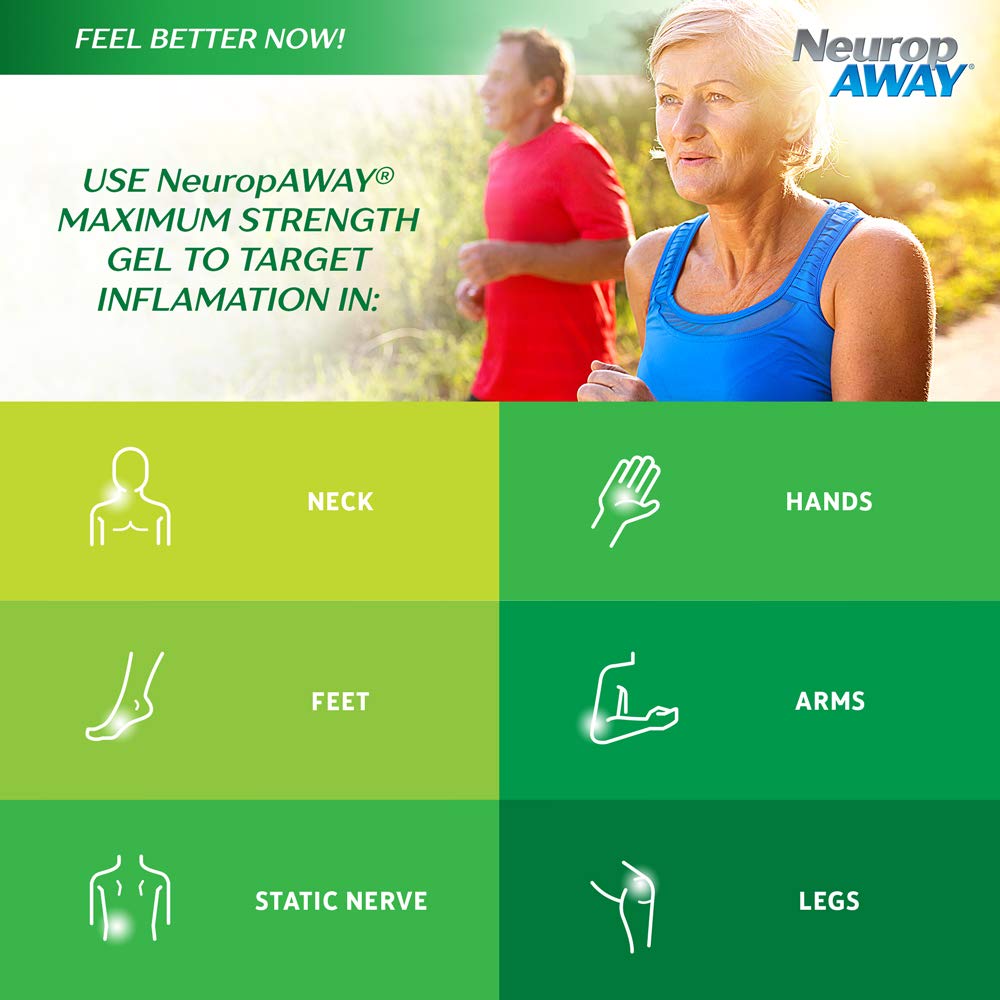 NeuropAWAY Maximum Strength Gel close-up texture showing smooth glide.