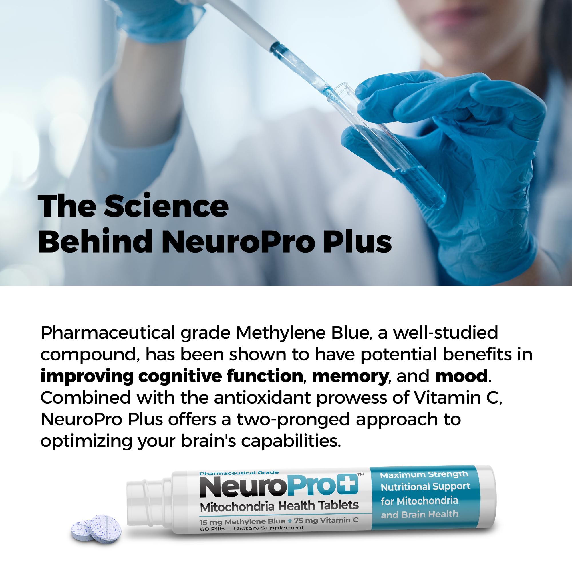 NeuroPro+ box and capsules on display