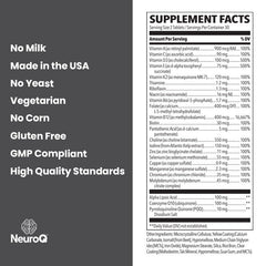 One tablet daily serving with NeuroQ bottle