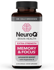 Bottle of NeuroQ Memory & Focus Extra Strength capsules