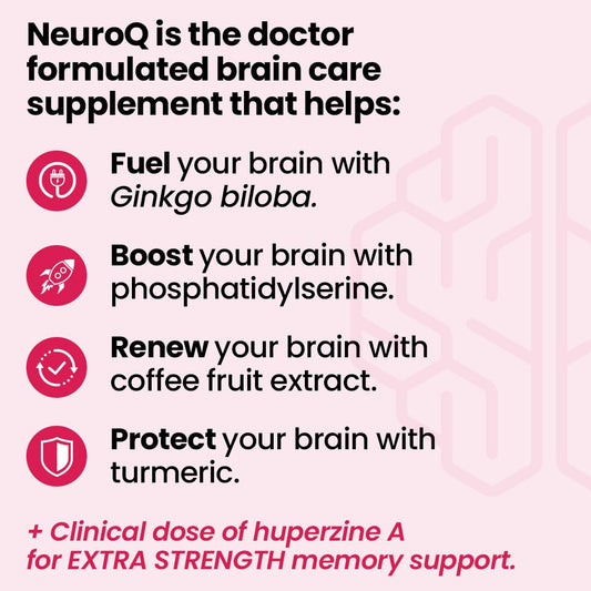 NeuroQ Memory & Focus Extra Strength bottle label