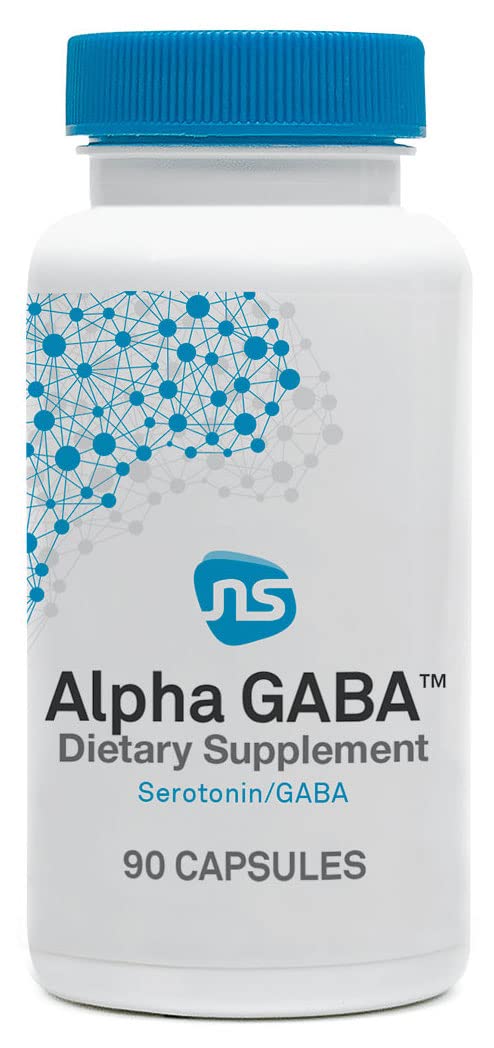 NeuroScience Alpha GABA bottle showing non-drowsy calm support for daily use.