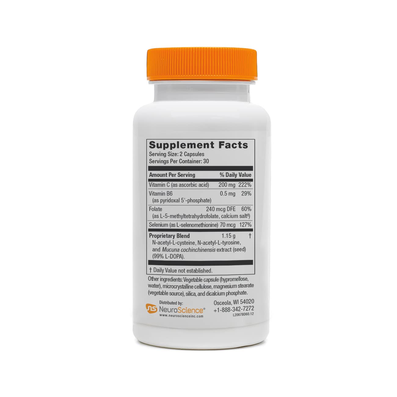 Mucuna, B vitamins, selenium and other Balance D ingredients