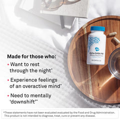 Back label of NeuroScience GABA PM bottle showing supplement facts